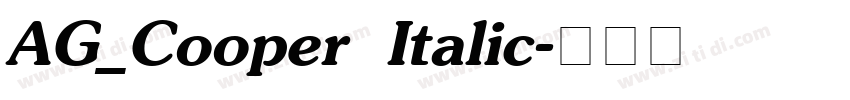 AG_Cooper Italic字体转换